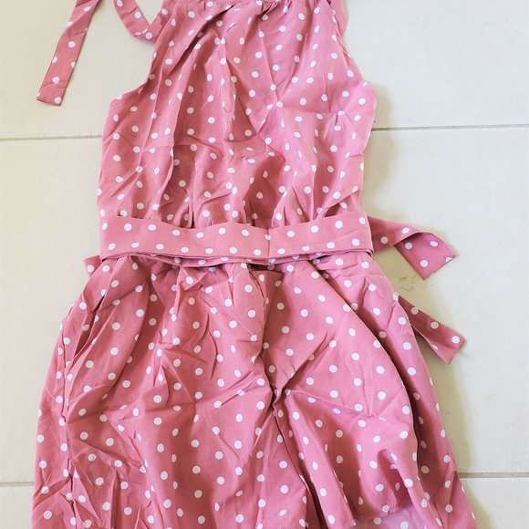 New Pink Polka Dot Romper. - Picture 8 of 8